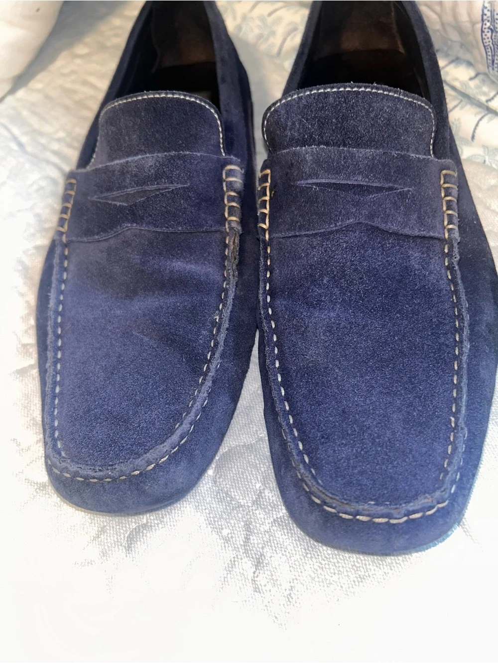 To Boot Navy Suede driving shoe